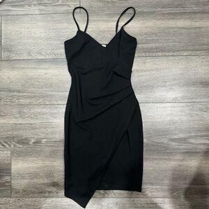 Charlotte Russe Black Bodycon Wrap Dress Size XS